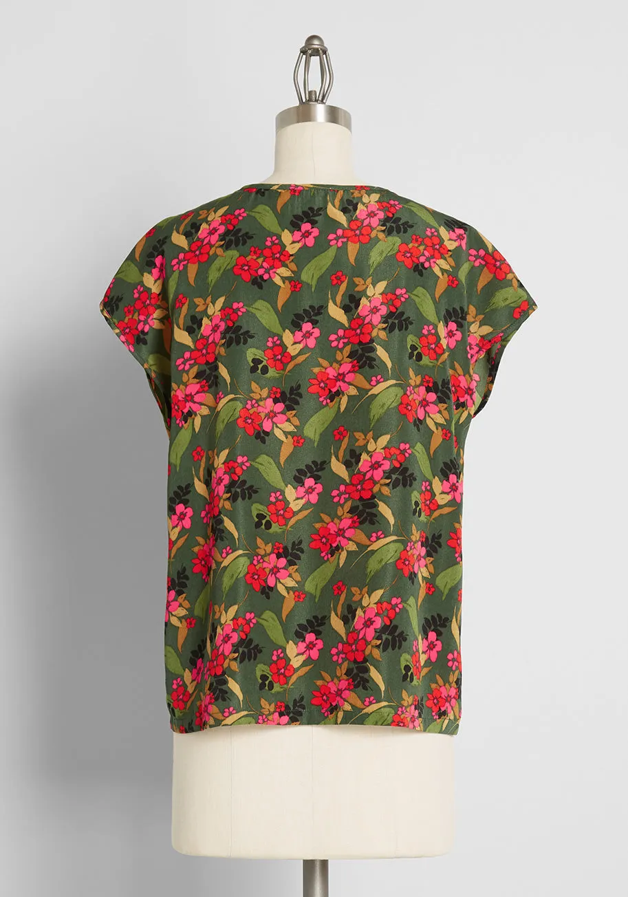 Vneck Ss Woven Top sold by Modcloth product image thumbnail 2