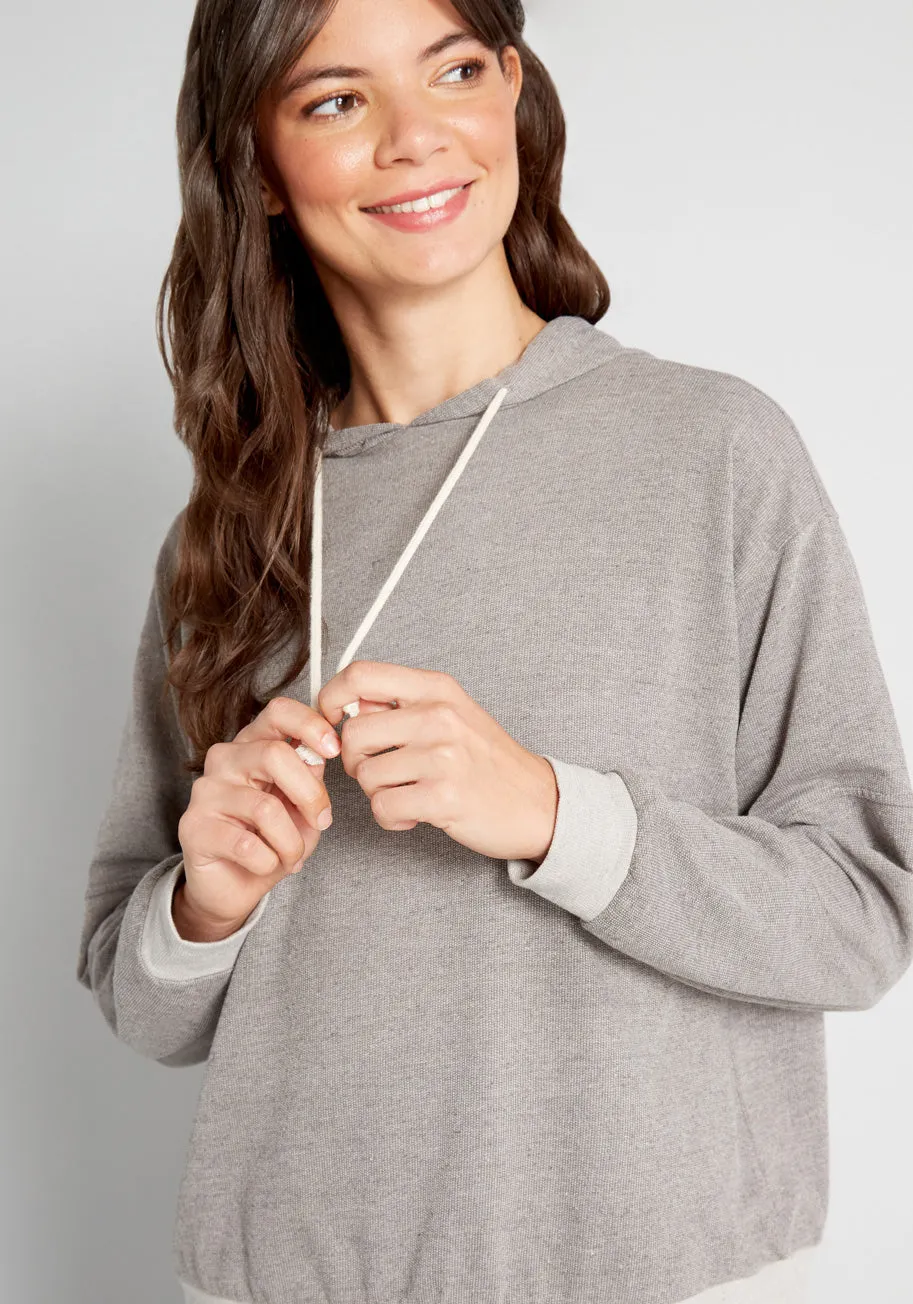 Speak French Terry to Me Pullover Hoodie sold by Modcloth product image thumbnail 4