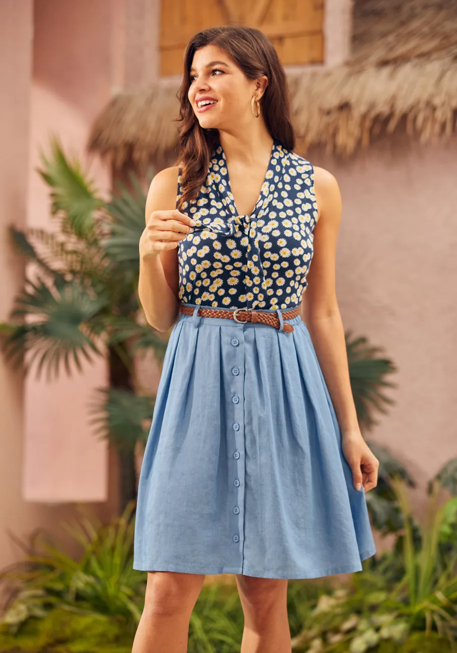 Bookstore's Best Chambray A-Line Skirt sold by Modcloth product image thumbnail 3