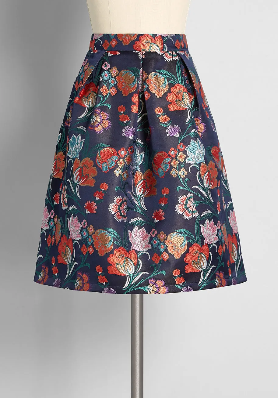 A Winsome Encounter A-Line Skirt sold by Modcloth