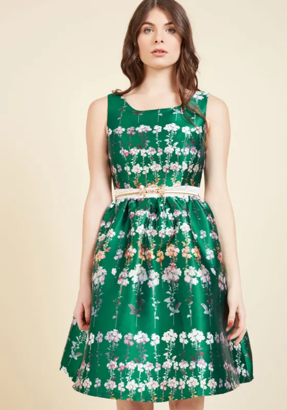 Floral Fanfare Fit and Flare Dress made by Modcloth