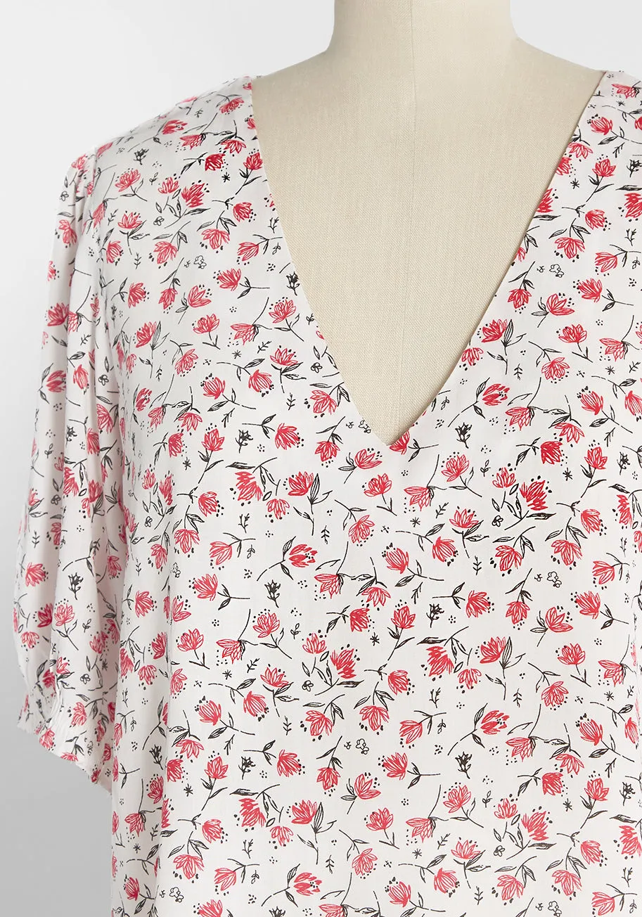 Penchant for Petals Floral Tunic sold by Modcloth product image thumbnail 3