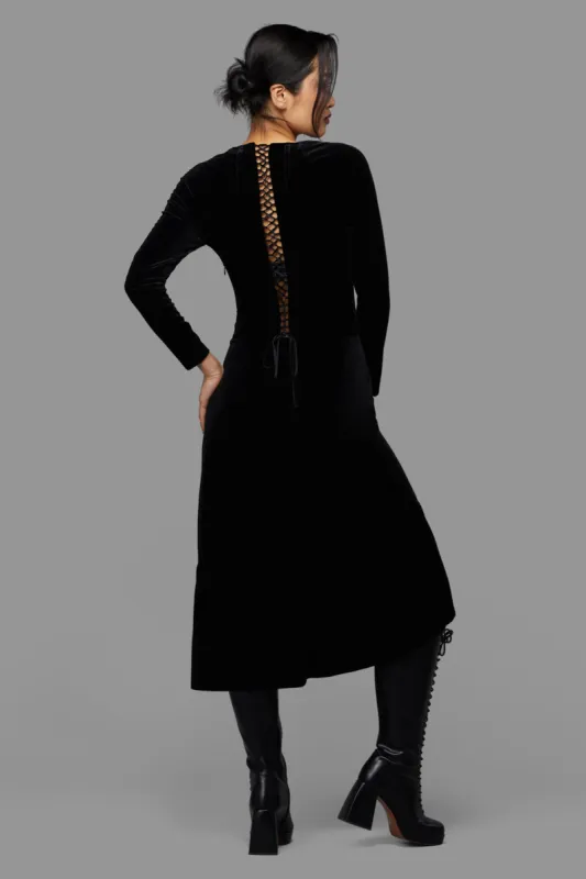 ANDRÉSD ／ アンドレスド bell sleeve slit dress セール】bell sleeve slit dress ベルスリーブスリットドレス