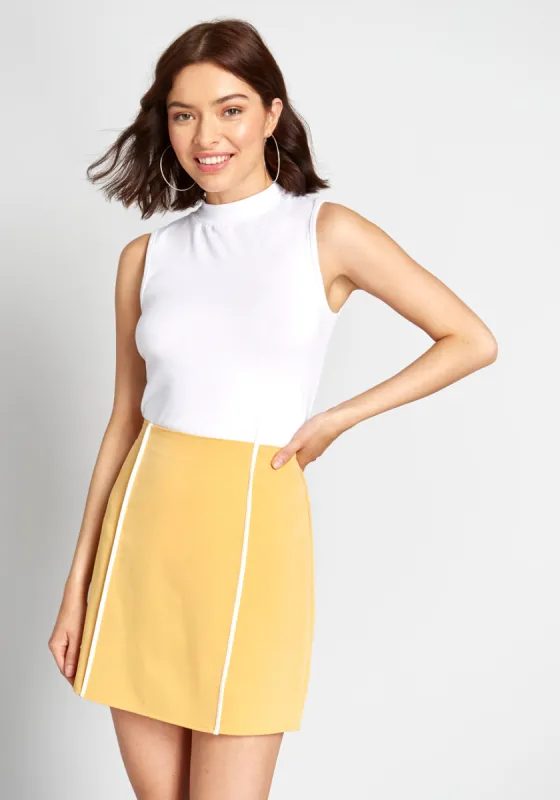 Start With the Basics Mock Neck Top sold by Modcloth