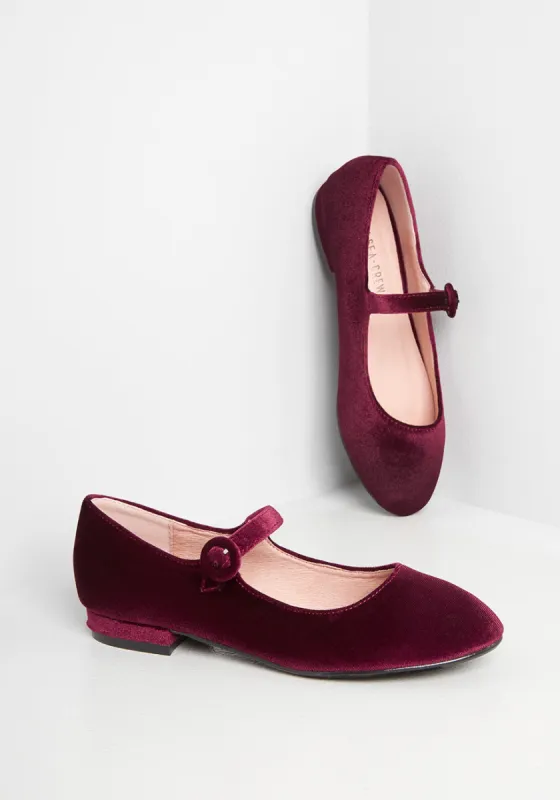 Wandering with the White Rabbit Mary Jane Flat sold by Modcloth