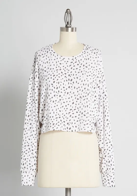 Dotted Out Pullover Sweatshirt made by Gilli