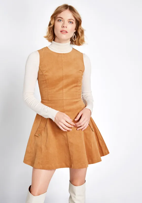 Allure in Order Corduroy Dress sold by Modcloth