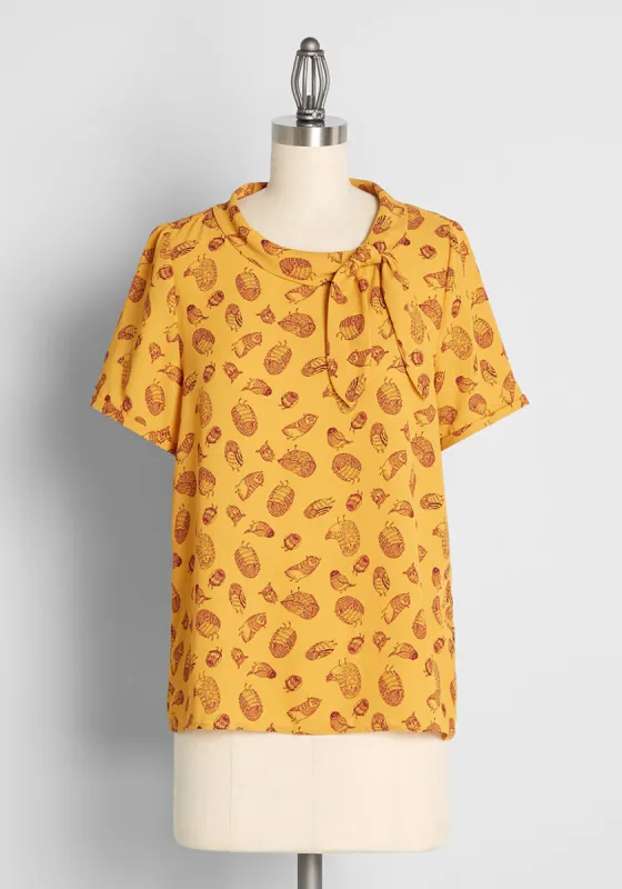 Always On My Mind Tie-Neck Blouse made by Modcloth