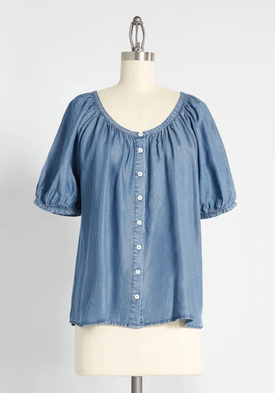 Poetry Festival Peasant Blouse sold by Modcloth