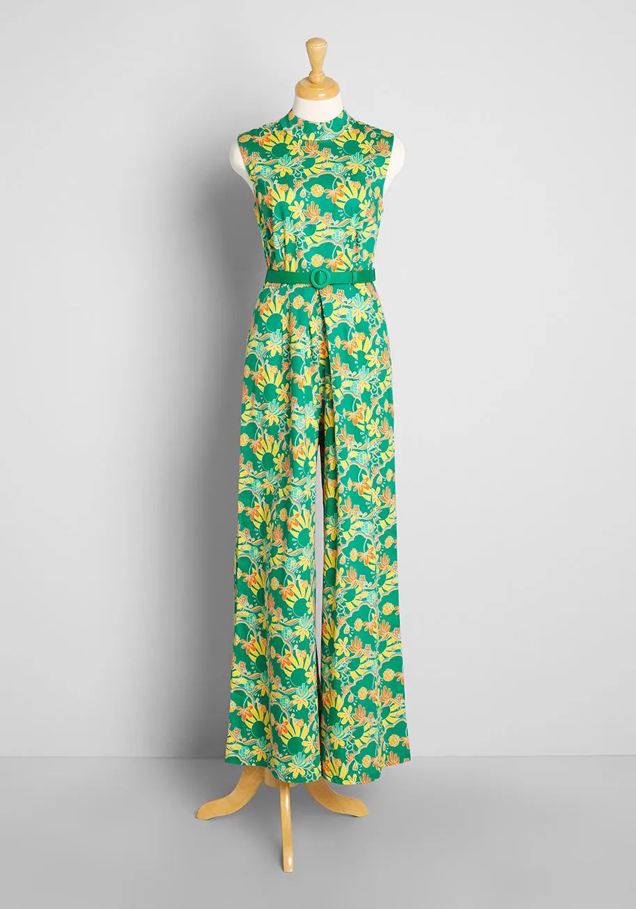 Summer In The 70's Wide-Leg Jumpsuit sold by Modcloth