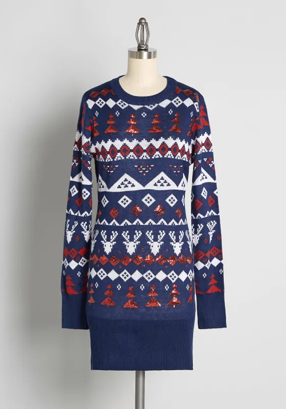 Decked Out and Darling Sweater Dress sold by Modcloth