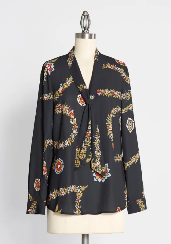 Pleasant Confidence Tie-Neck Top made by Modcloth