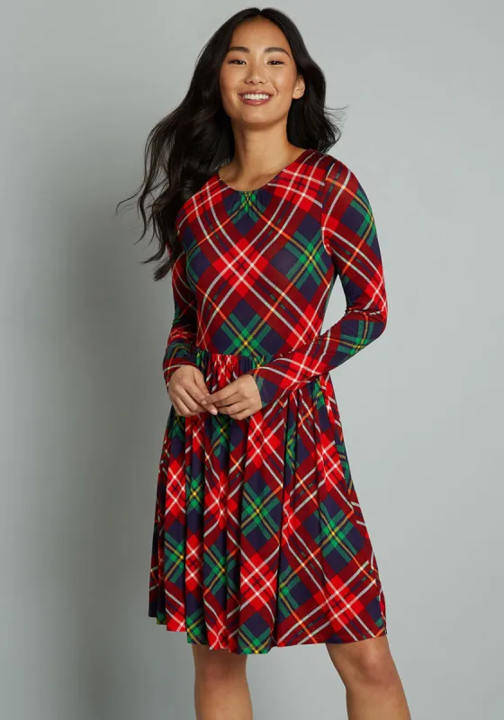 Yours Truly Long Sleeve Dress made by Modcloth