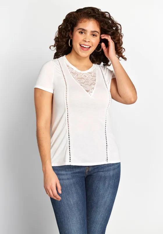 Open Mind Lace Top sold by Modcloth