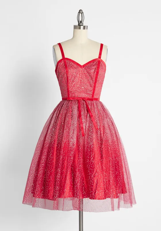 ModCloth x Collectif Haute Holiday Party Swing Dress sold by Modcloth