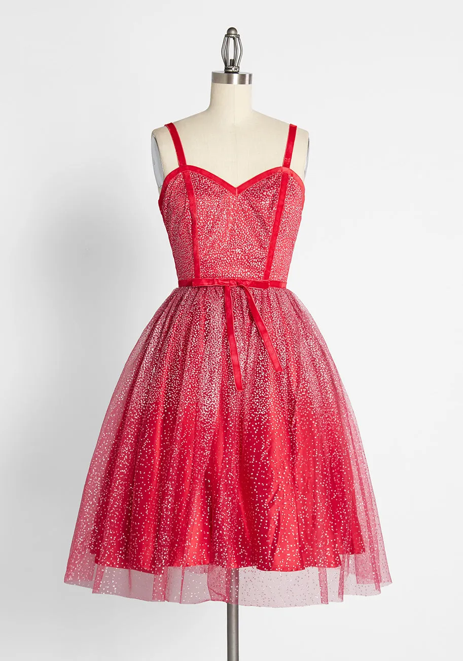 ModCloth x Collectif Haute Holiday Party Swing Dress sold by Modcloth