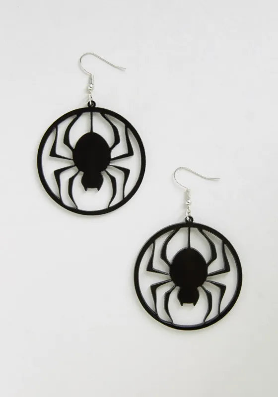 Along Came A Spider Dangle Earrings sold by Modcloth
