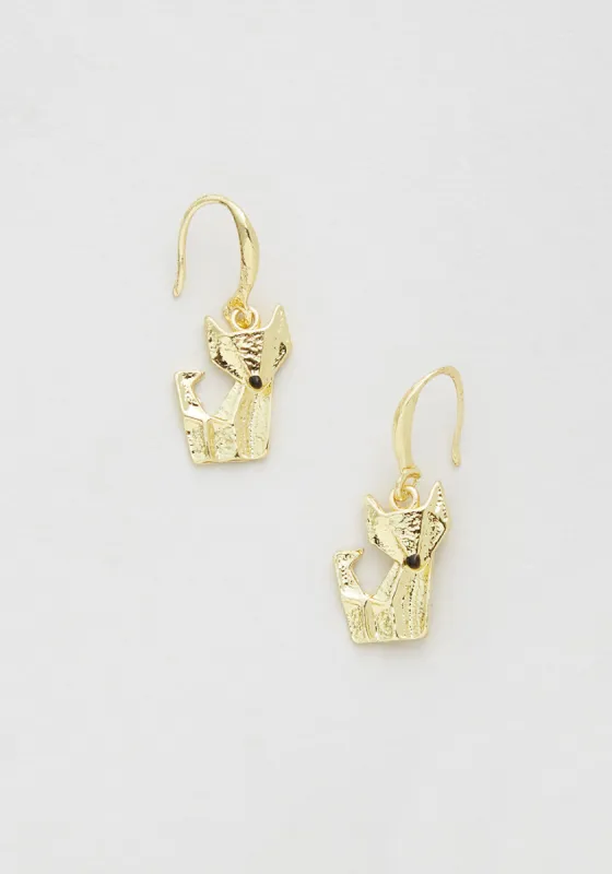 Foxy Origami Dangle Earrings made by Modcloth