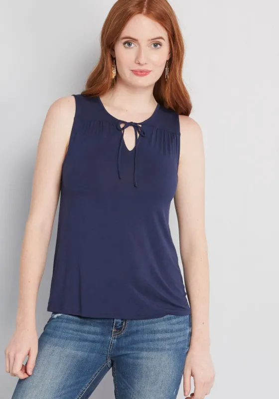 Familiar Feeling Sleeveless Top made by Modcloth