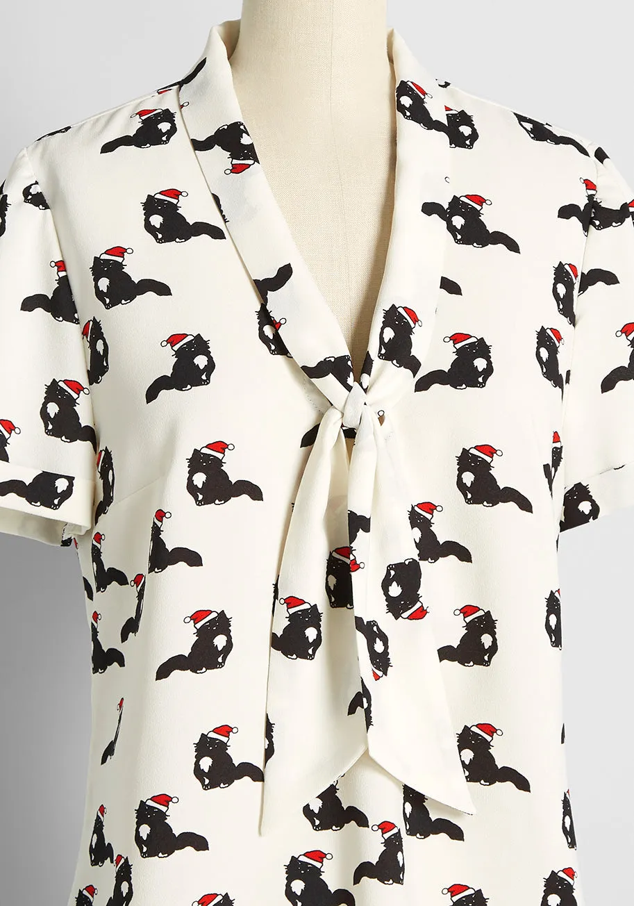 Polished and Playful Tie-Neck Blouse sold by Modcloth product image thumbnail 3