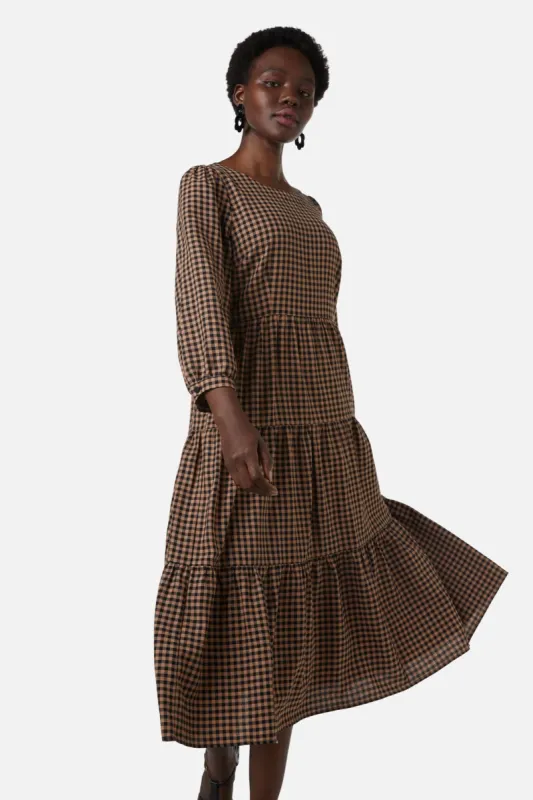 Lola Check Midi Dress sold by Modcloth