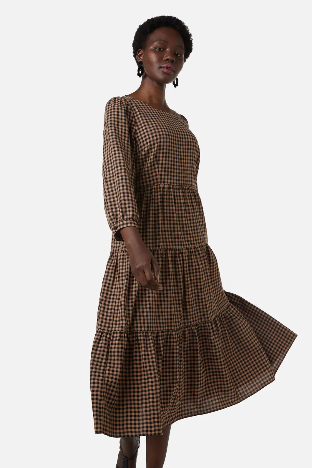 Lola Check Midi Dress sold by Modcloth