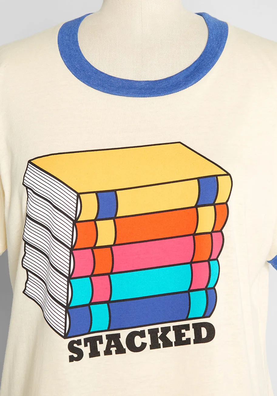 ModCloth x Camp Collection Stacked With Smarts Ringer Tee sold by Modcloth product image thumbnail 3