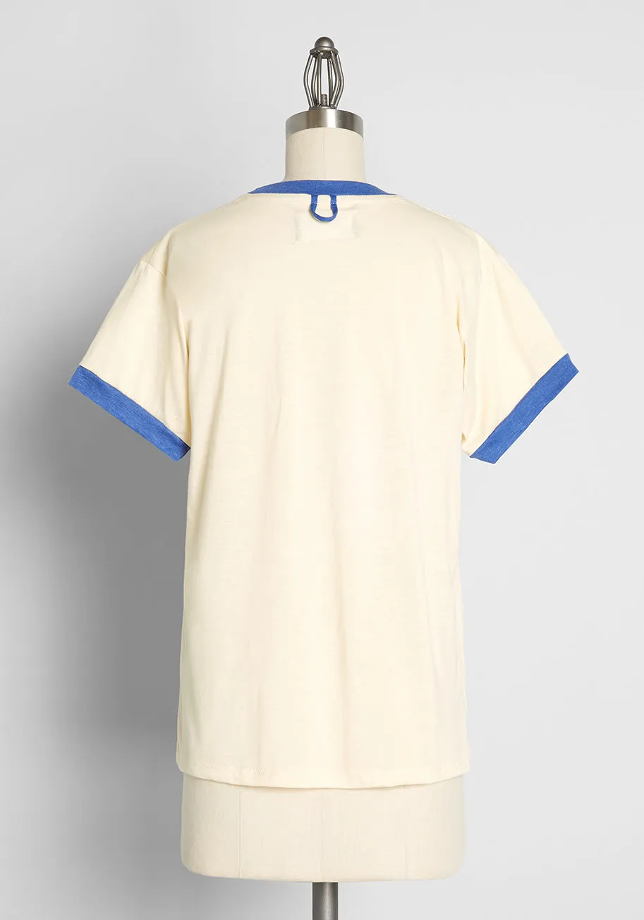 ModCloth x Camp Collection Stacked With Smarts Ringer Tee sold by Modcloth product image thumbnail 2