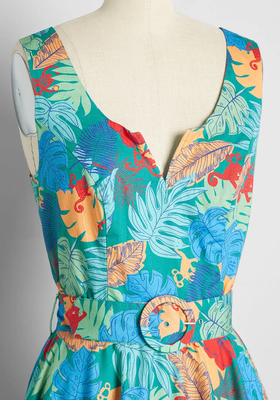 So Frond Of You Fit And Flare Dress sold by Modcloth product image thumbnail 3