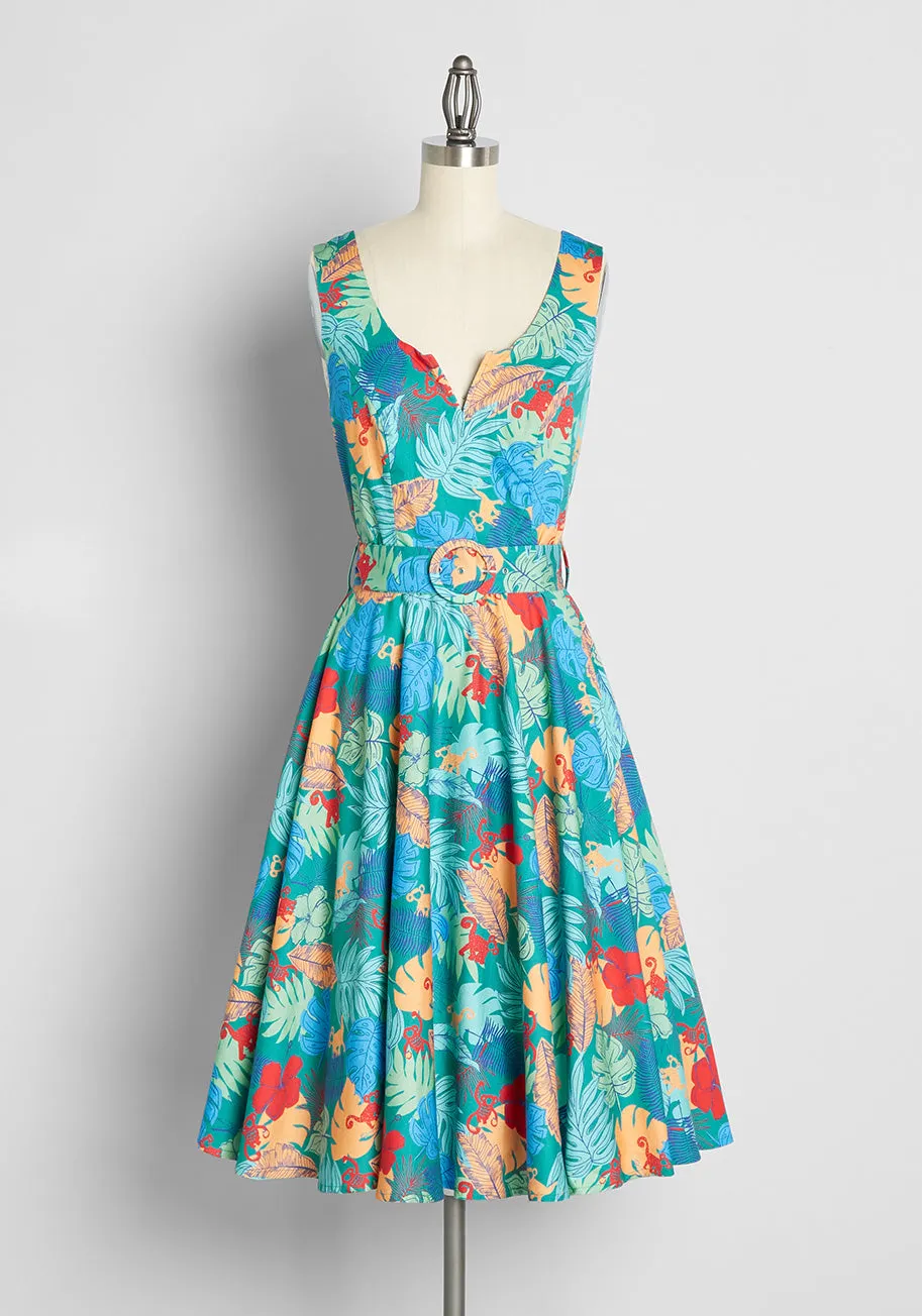 So Frond Of You Fit And Flare Dress sold by Modcloth