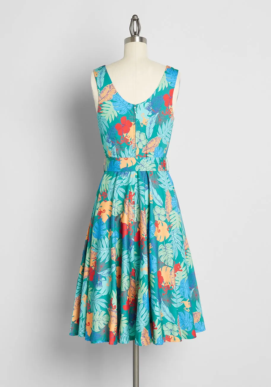 So Frond Of You Fit And Flare Dress sold by Modcloth product image thumbnail 2