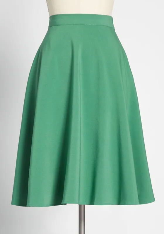 Just This Sway A-Line Skirt sold by Modcloth