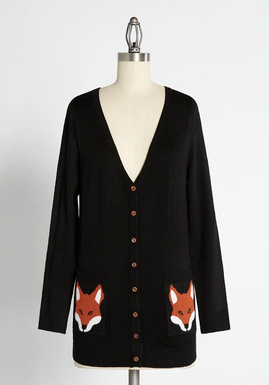 Foxes and Pockets Cardigan sold by Modcloth
