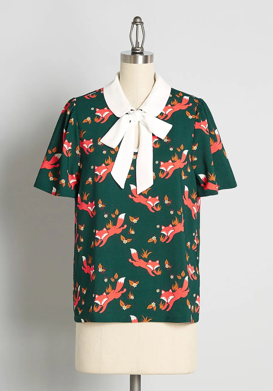 Positive First Impressions Tie-Neck Blouse sold by Modcloth
