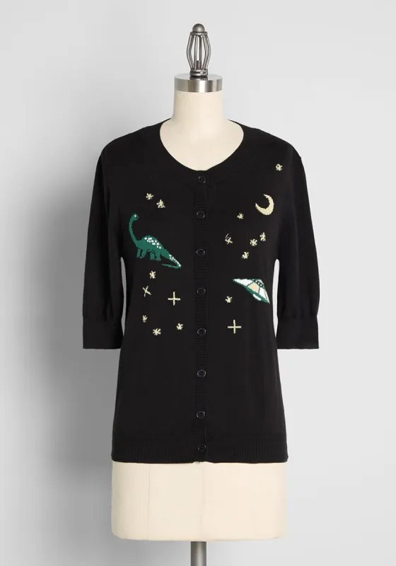 Rawrs and Stars Cardigan sold by Modcloth