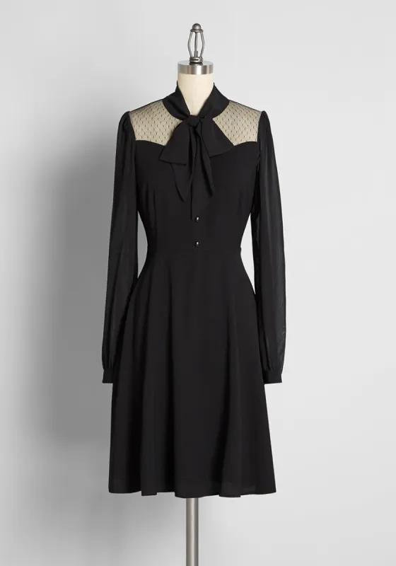 A Sheer Enticement A-line Dress made by Hell Bunny