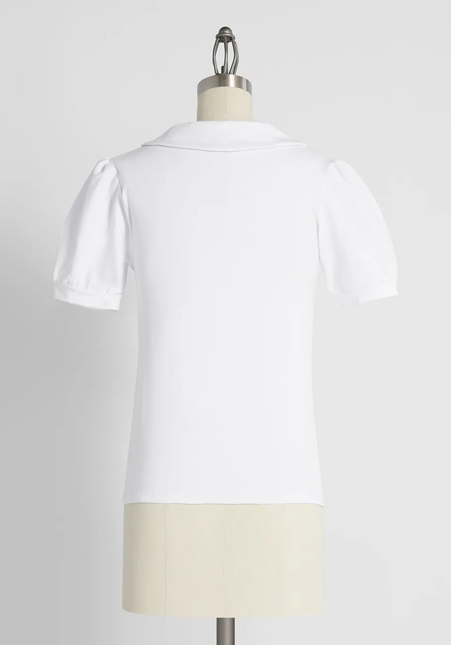 Take It or Sleeve It V-Neck Top sold by Modcloth product image thumbnail 2