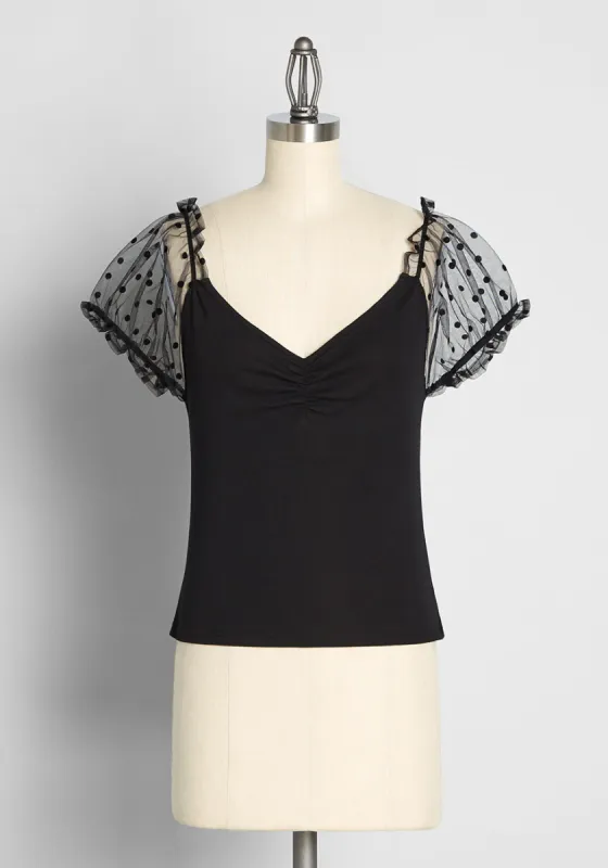 Spotted In a Crowd Top sold by Modcloth