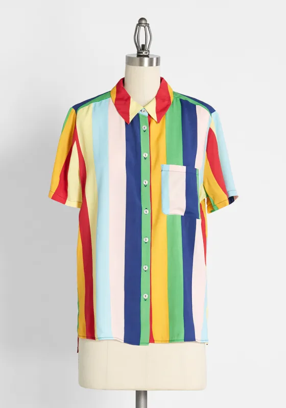 Love is a Summer Breeze Button-Up Shirt sold by Modcloth