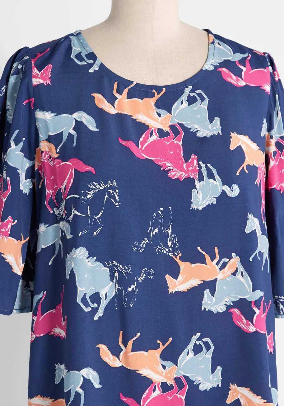 All the Pretty Horses Flutter Sleeve Top sold by Modcloth product image thumbnail 3