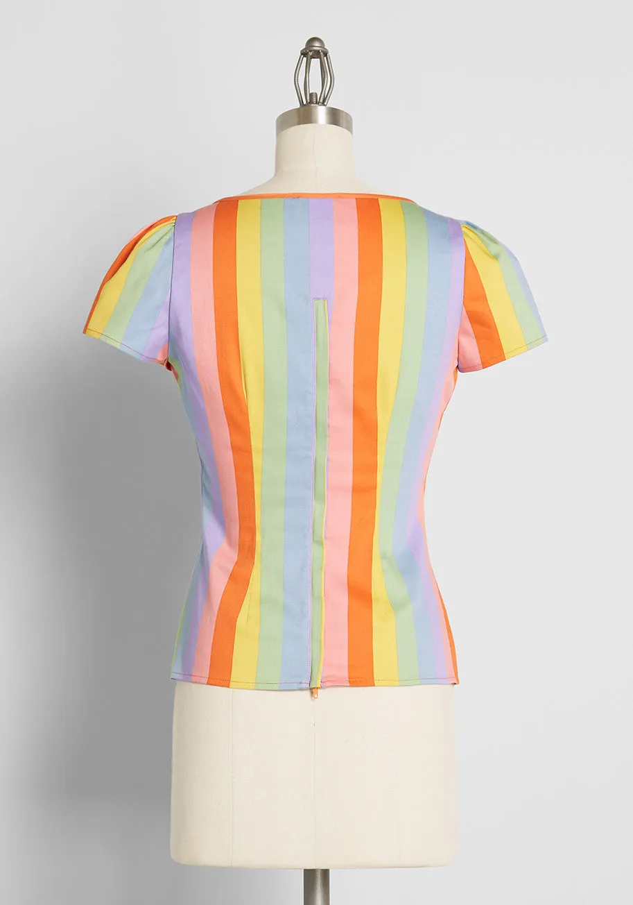 All Aboard The Rainbow Express Top sold by Modcloth product image thumbnail 2
