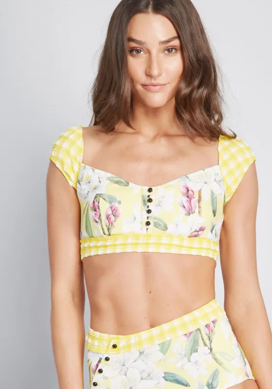 The Sissone Bikini Top sold by Modcloth