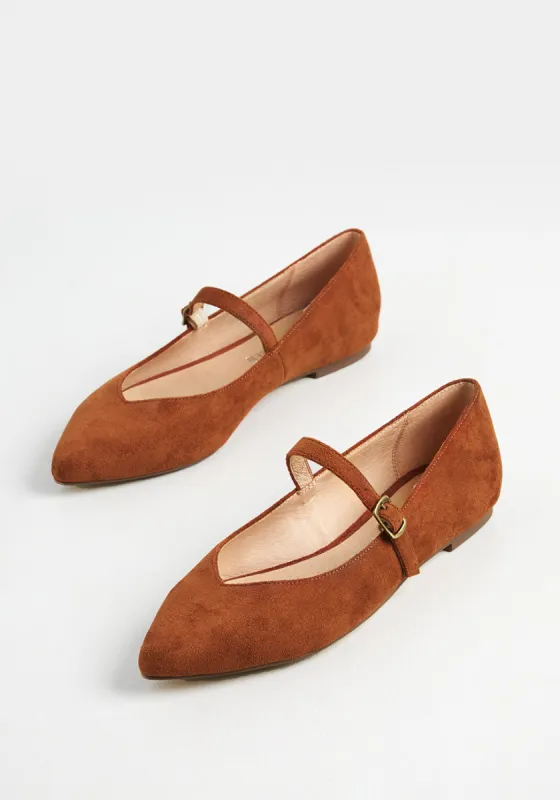 Suede Persuasion Ballet Flat sold by Modcloth