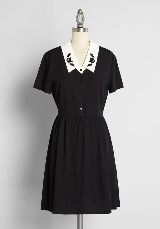 ModCloth x Dangerfield When Bats and Cats Collide Dress sold by Modcloth