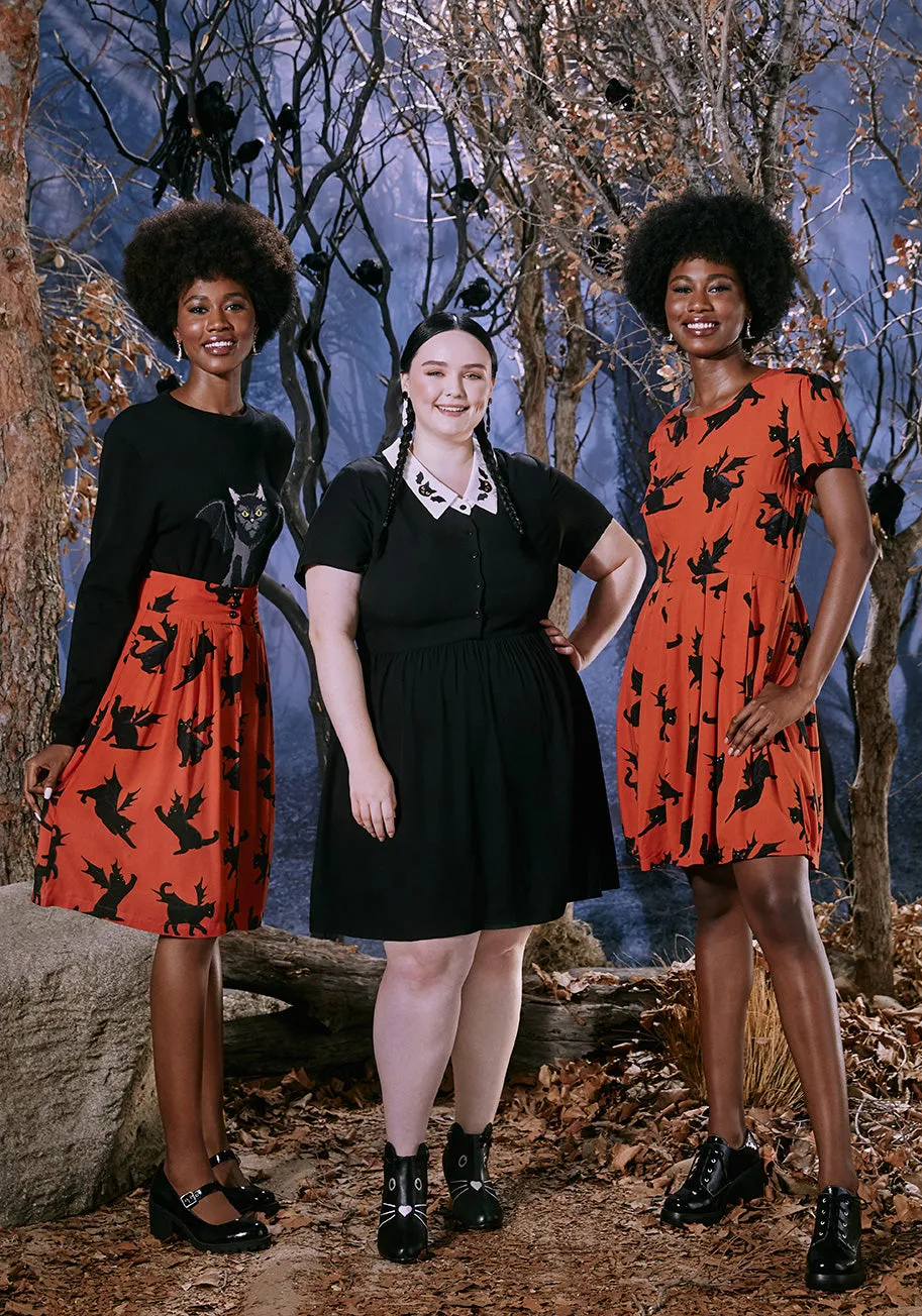 ModCloth x Dangerfield When Bats and Cats Collide Dress sold by Modcloth product image thumbnail 4