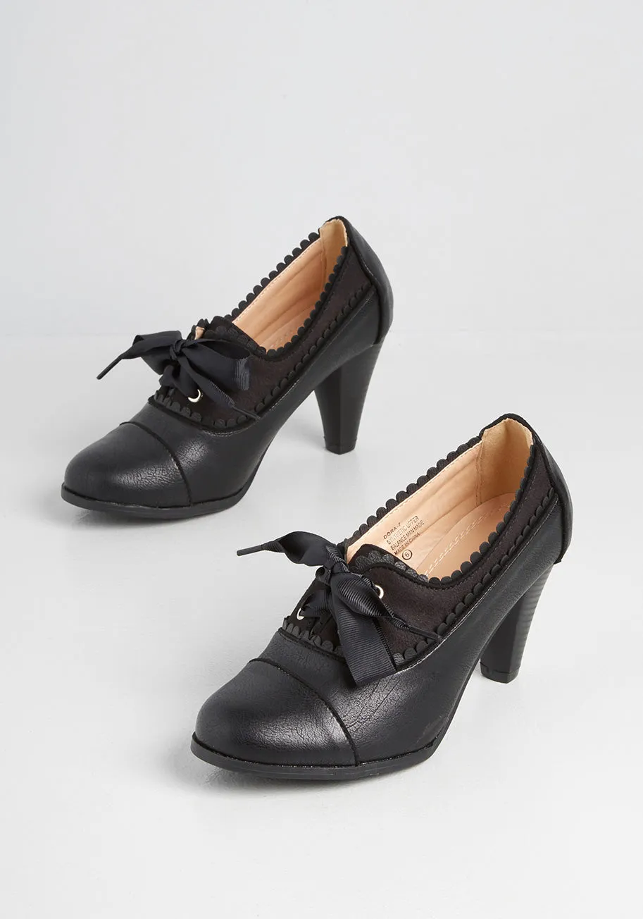 Oui Mademoiselle Oxford Heel sold by Modcloth
