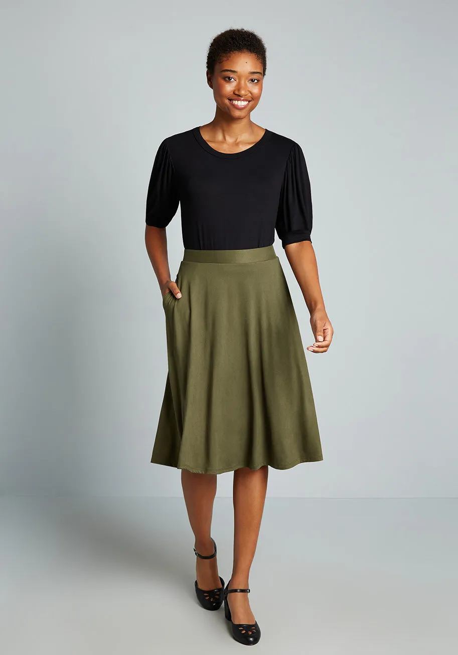Excellence Attained Knit A-Line Skirt sold by Modcloth product image thumbnail 3
