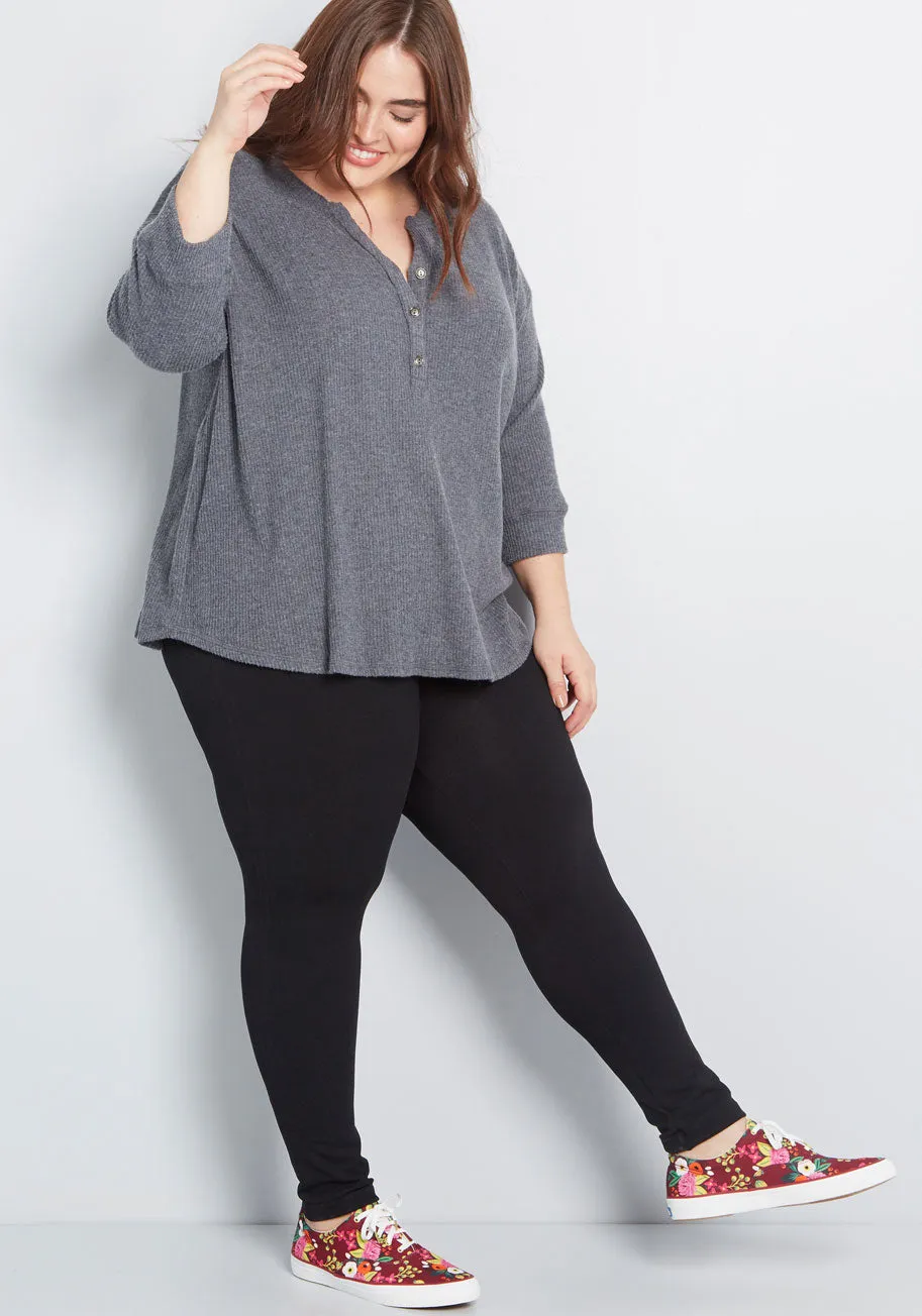 Heed Your Warming Fleece-Lined Leggings in Black sold by Modcloth product image thumbnail 5