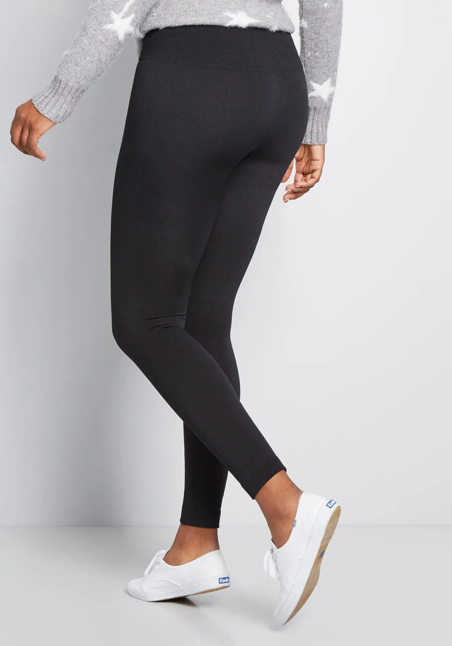 Heed Your Warming Fleece-Lined Leggings in Black sold by Modcloth product image thumbnail 2