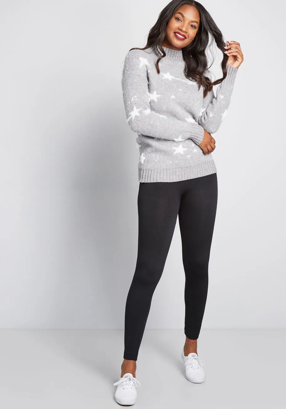 Heed Your Warming Fleece-Lined Leggings in Black sold by Modcloth product image thumbnail 3